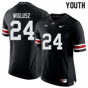 Youth Ohio State Buckeyes #24 Sam Wiglusz Black Nike NCAA College Football Jersey Summer QHQ7744FC